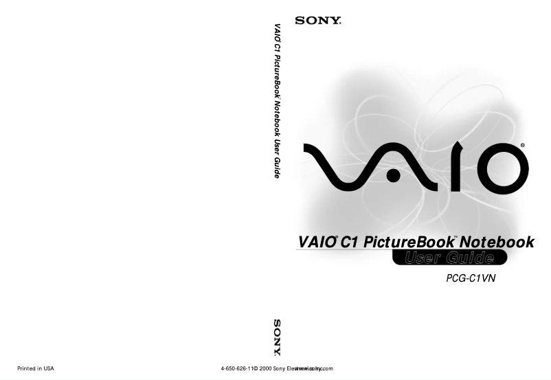 Imagen de la primera página del manual del dispositivo Vaio PCG-C1VN