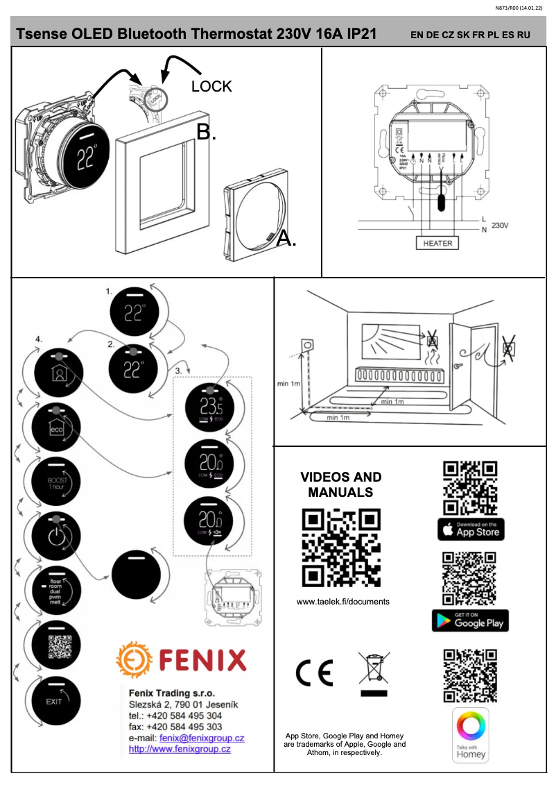 Página 1 del manual Manual de usuario Fenix Tsense OLED
