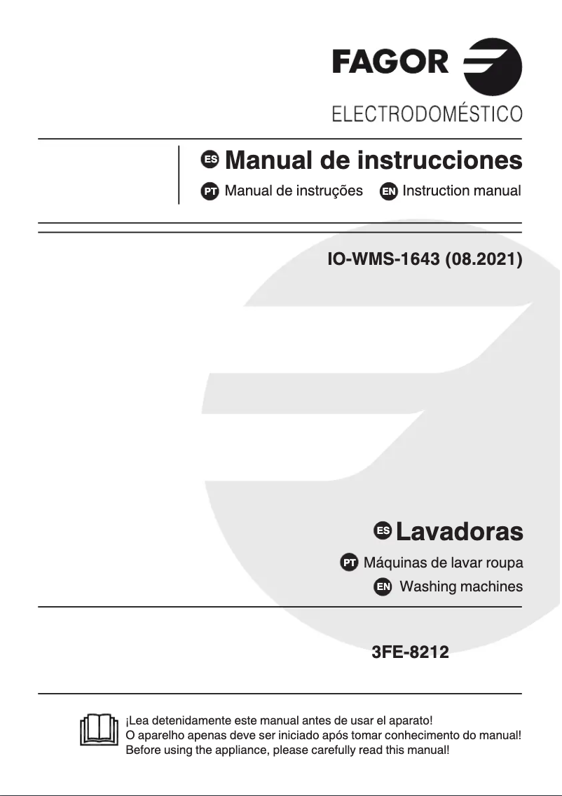 Página 1 del manual Manual de usuario Fagor 3FE-8212