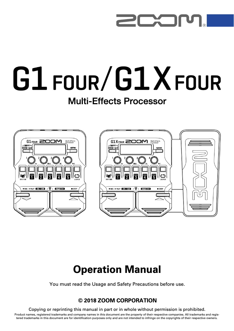 Imagen de la primera página del manual del dispositivo G1 Four