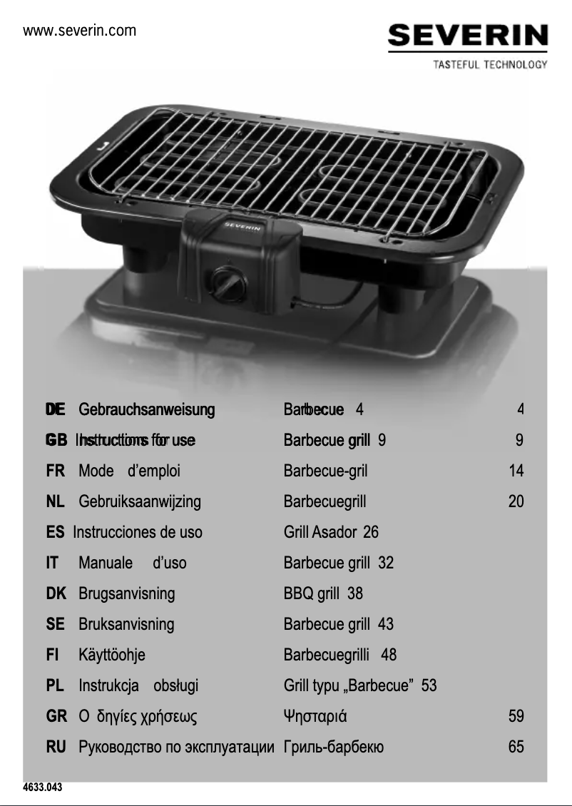 Página 1 del manual Manual de usuario Severin PG 2792