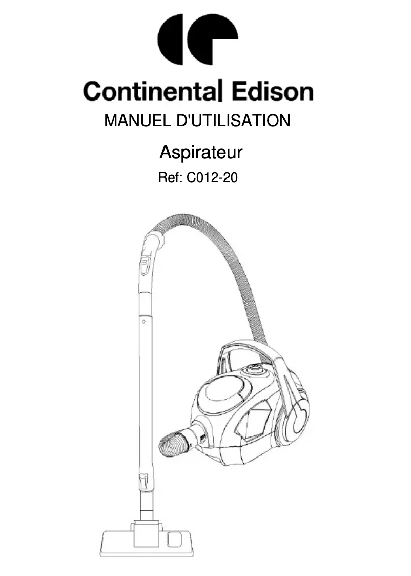 Página 1 del manual Manual de usuario Continental Edison CO12-20