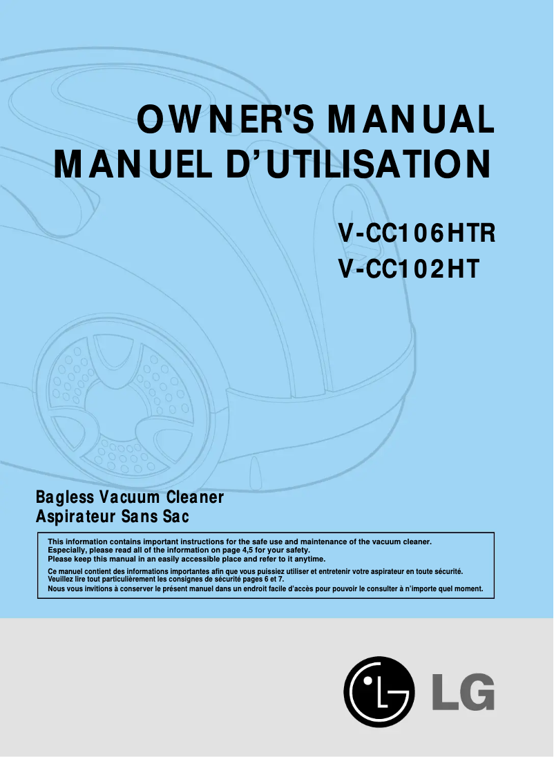 Página 1 del manual Manual de usuario LG V-CC102HT
