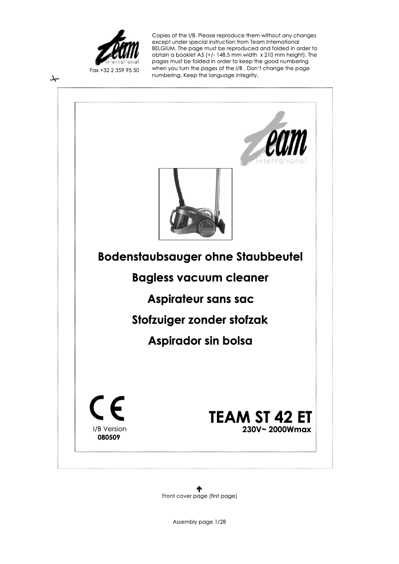 Imagen de la primera página del manual del dispositivo ST 42