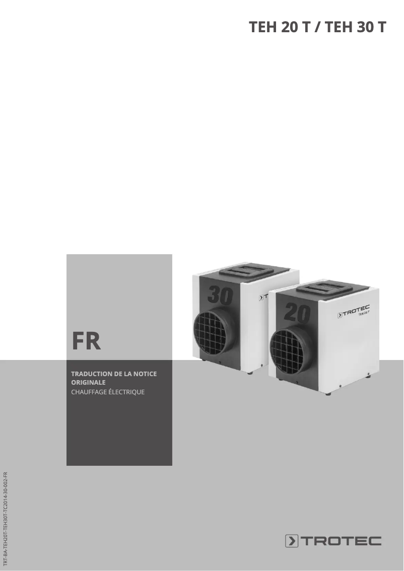 Imagen de la primera página del manual del dispositivo TEH 30 T