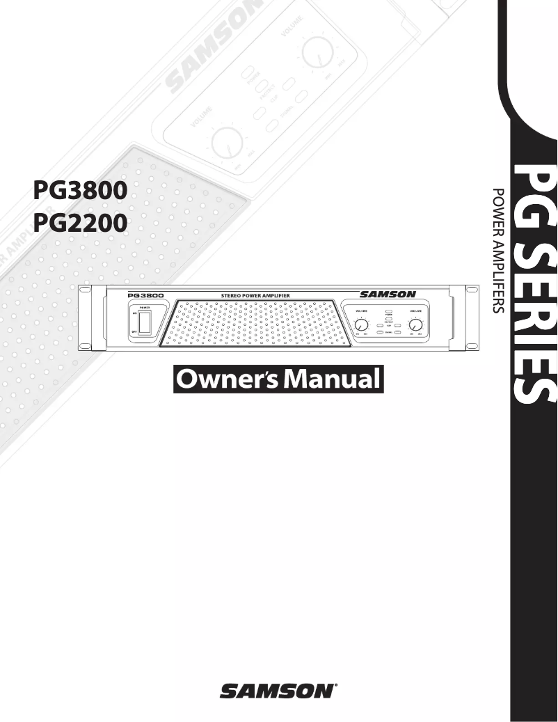 Página nº 1 - Manual de usuario Samson PG2200