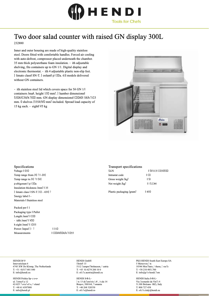 Página 1 del manual Ficha técnica Arktic 232880