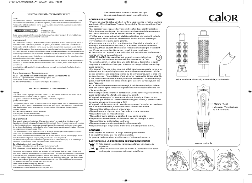 Imagen de la primera página del manual del dispositivo CF8214C0