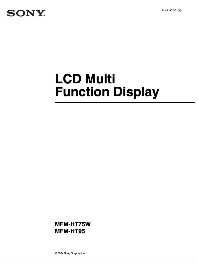 Imagen de la primera página del manual del dispositivo MFM-HT95