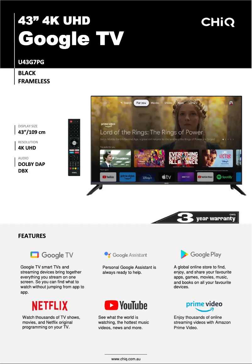 Imagen de la primera página del manual del dispositivo U43G7PG