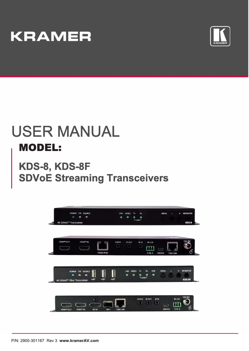 Imagen de la primera página del manual del dispositivo KDS-8