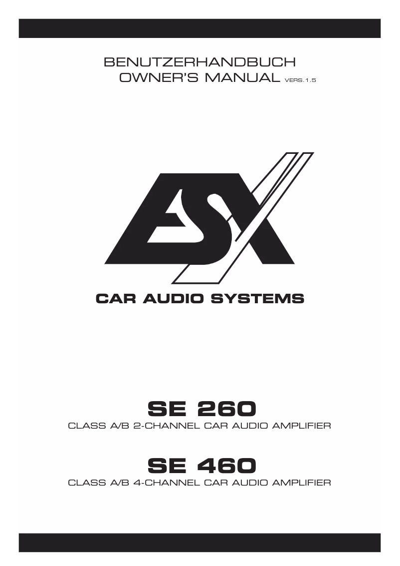 Página nº 1 - Manual de usuario ESX SE-260