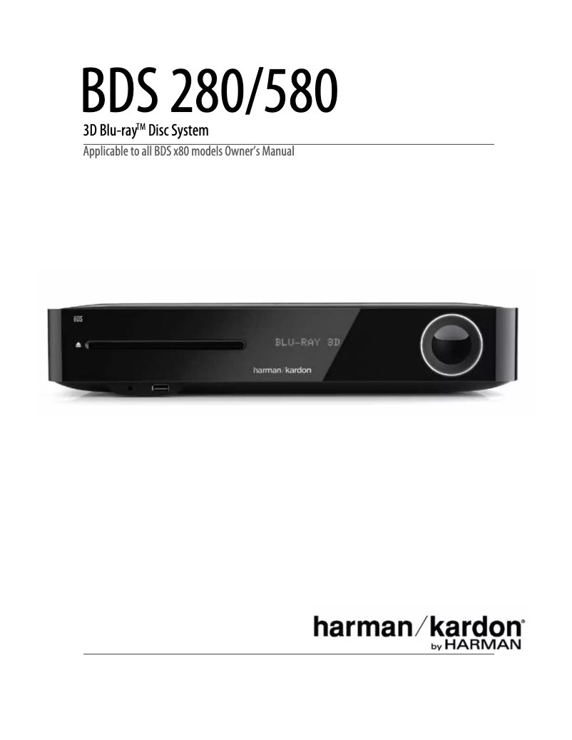 Página 1 del manual Manual de usuario Harman Kardon BDS 280