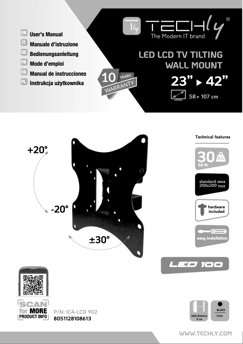 Imagen de la primera página del manual del dispositivo ICA-LCD 902