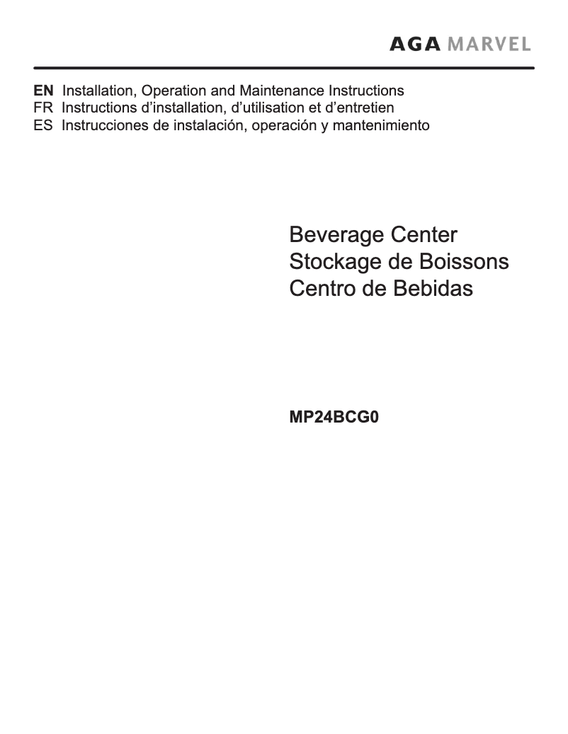 Imagen de la primera página del manual del dispositivo MP24BCG0LS
