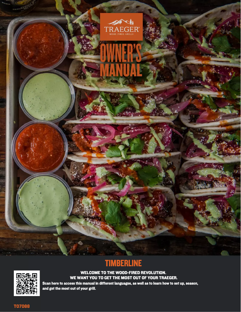 Página 1 del manual Manual de usuario Traeger Timberline