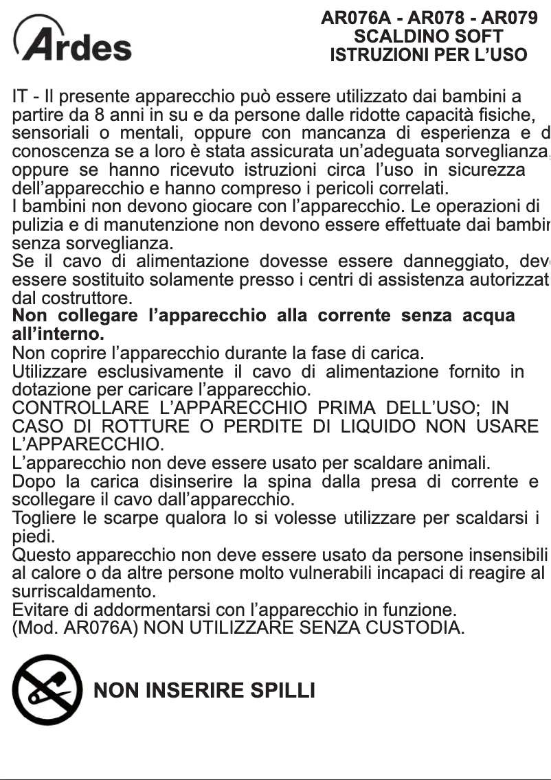 Página 1 del manual Manual de usuario Ardes AR079