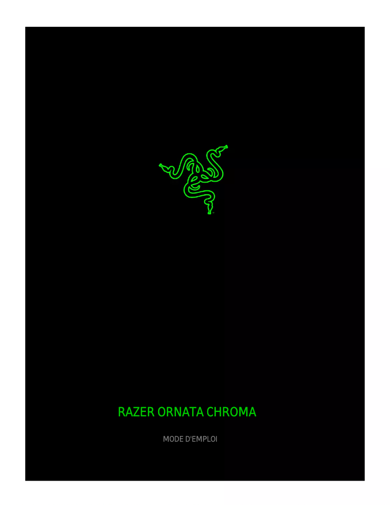 Página 1 del manual Manual de usuario Razer Ornata Chroma