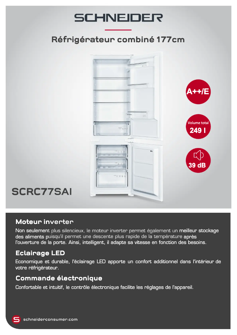 Página 1 del manual Ficha técnica Schneider SCRC77SAI