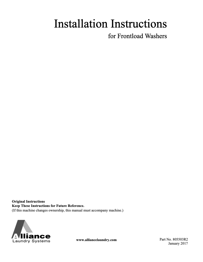 Página 1 del manual Manual de usuario Speed Queen LFNE5B