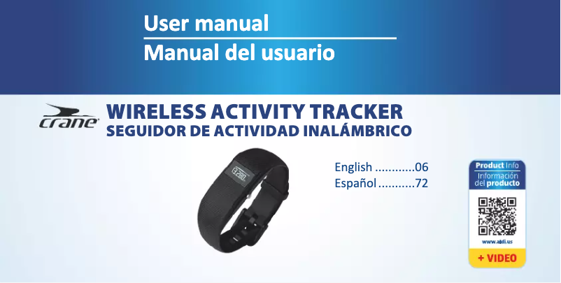 Página 1 del manual Manual de usuario Crane Wireless Activity Tracker AU8-CDAT13A