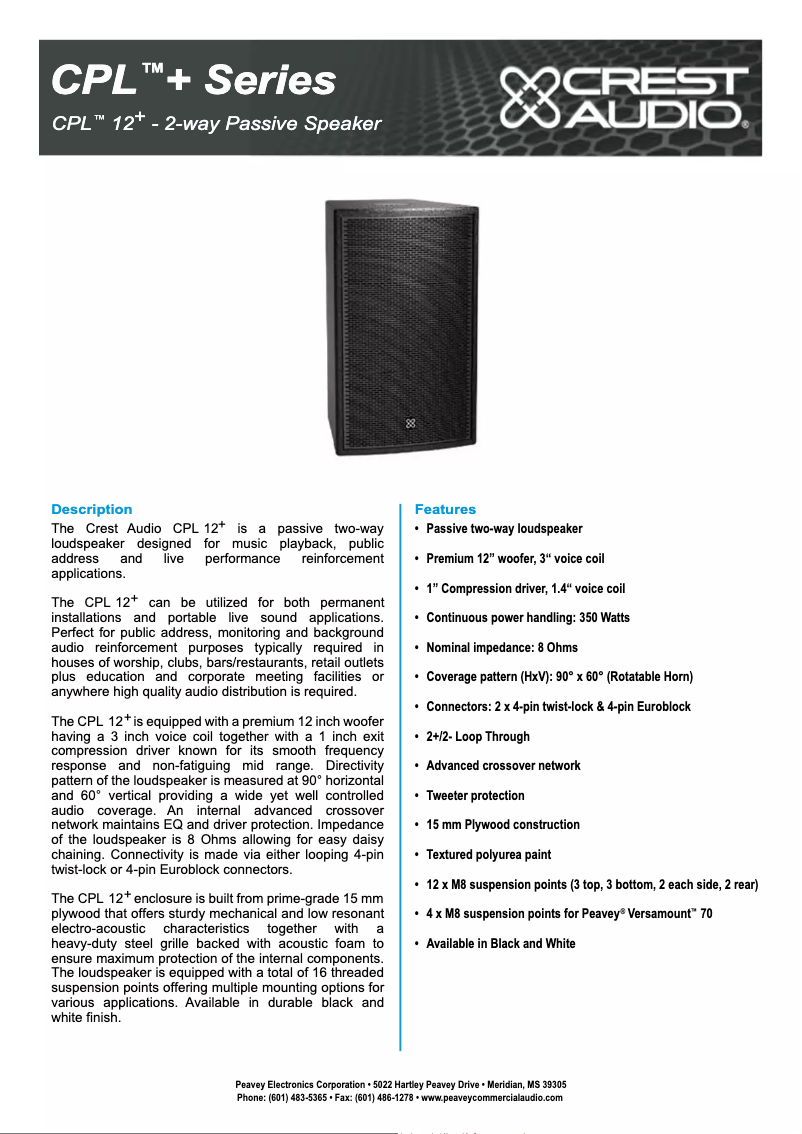 Imagen de la primera página del manual del dispositivo CPL 12+