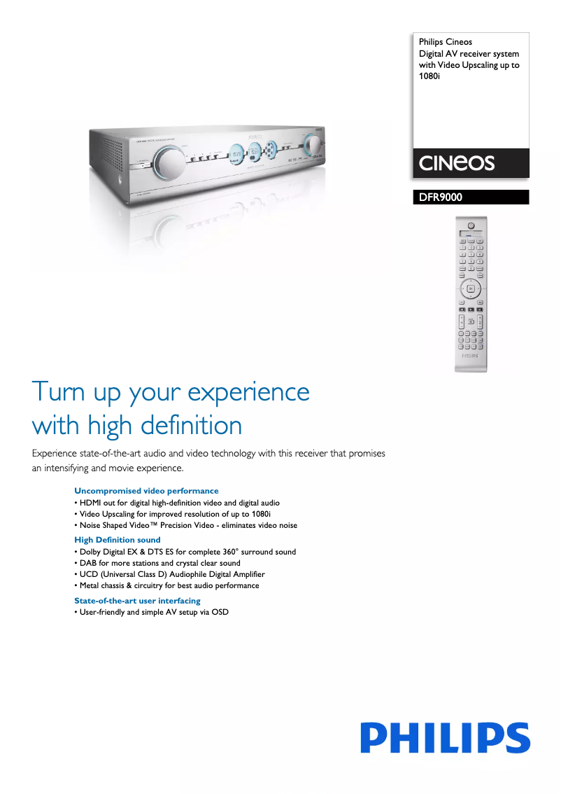 Página nº 1 - Folleto Philips DFR9000