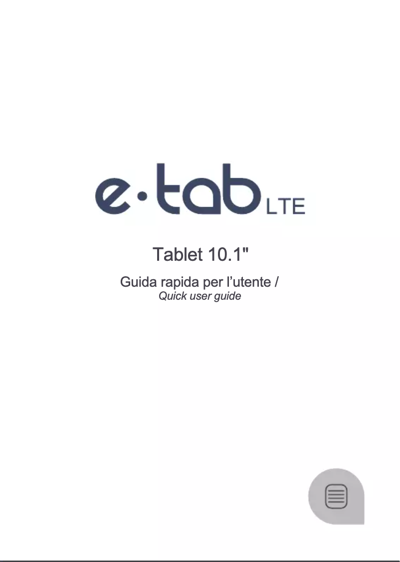 Imagen de la primera página del manual del dispositivo e-tab LTE