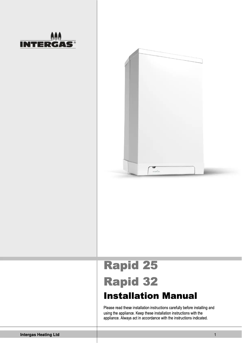 Imagen de la primera página del manual del dispositivo Rapid 32 Plus