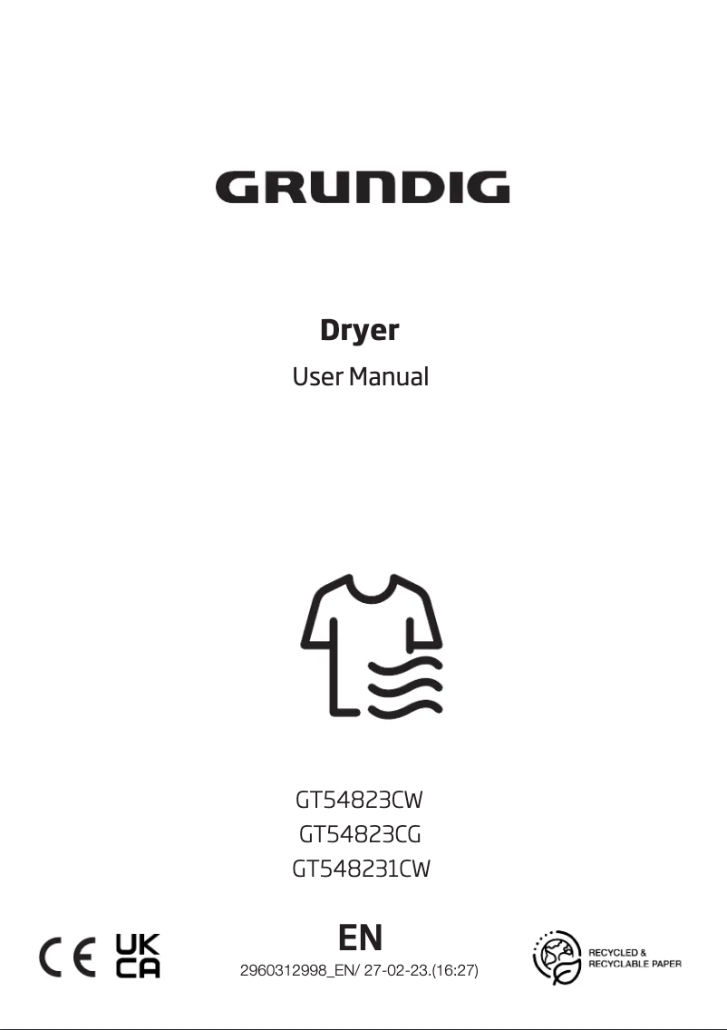 Página 1 del manual Manual de usuario Grundig GT548231CW