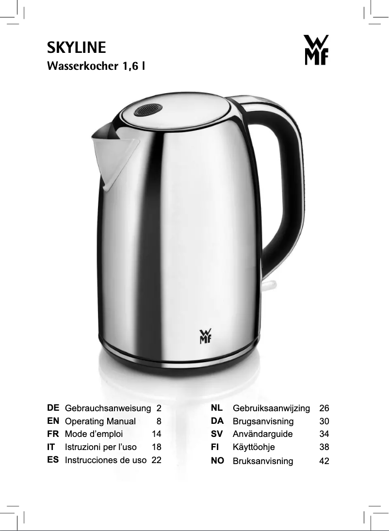 Página nº 1 - Manual de usuario WMF SkyLine 04.1305.0011