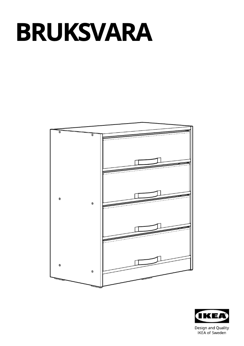 Imagen de la primera página del manual del dispositivo BRUKSVARA 105.597.52