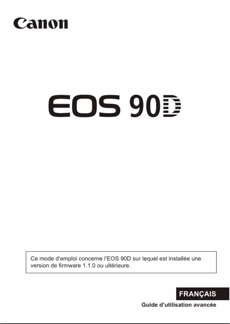 Imagen de la primera página del manual del dispositivo EOS 90D