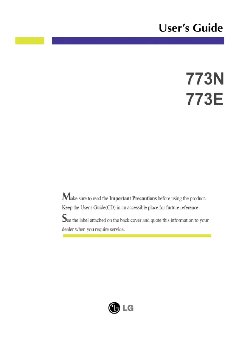 Imagen de la primera página del manual del dispositivo 773E