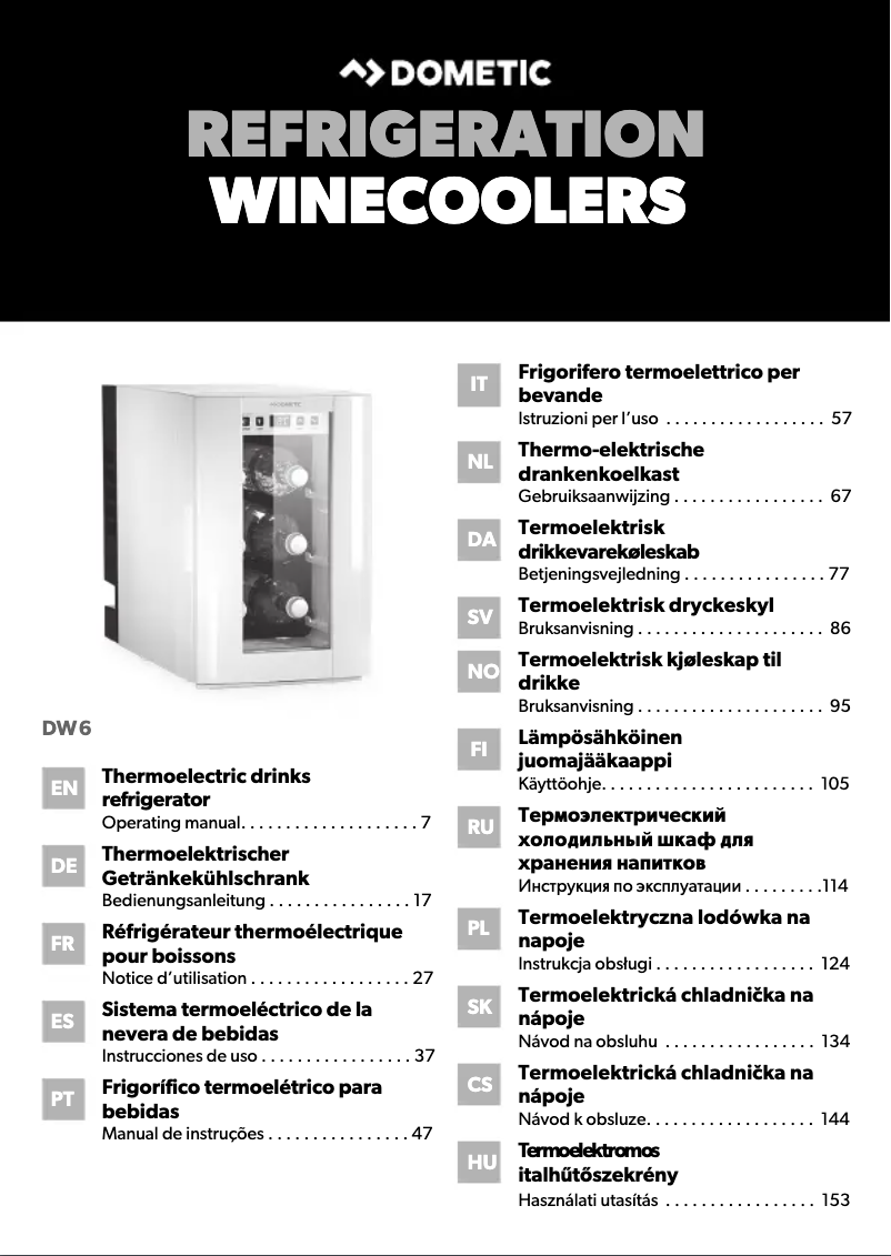 Imagen de la primera página del manual del dispositivo DW 6