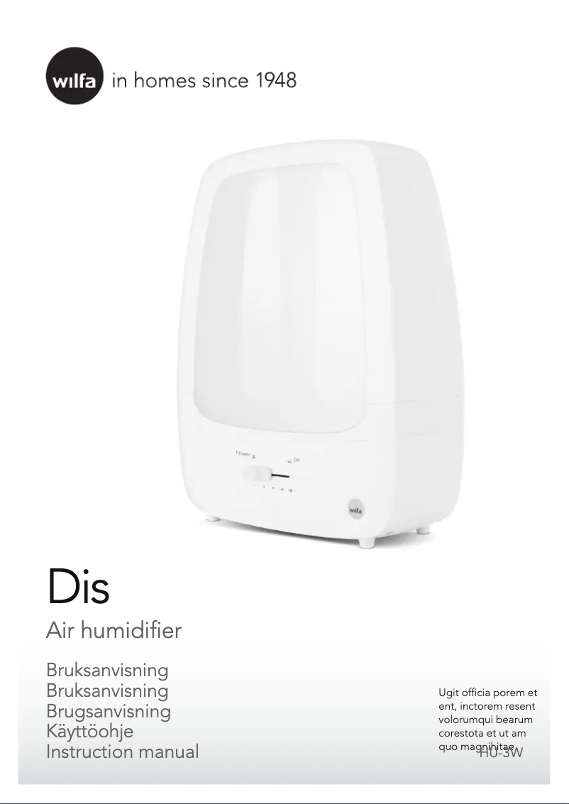 Imagen de la primera página del manual del dispositivo Dis HU-3W