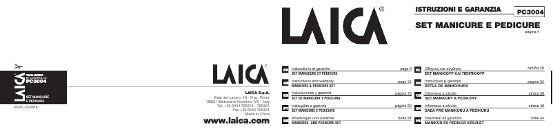 Página 1 del manual Manual de usuario Laica PC3004