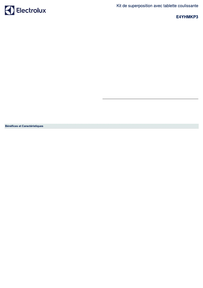 Página nº 1 - Ficha técnica Electrolux E4YHMKP3