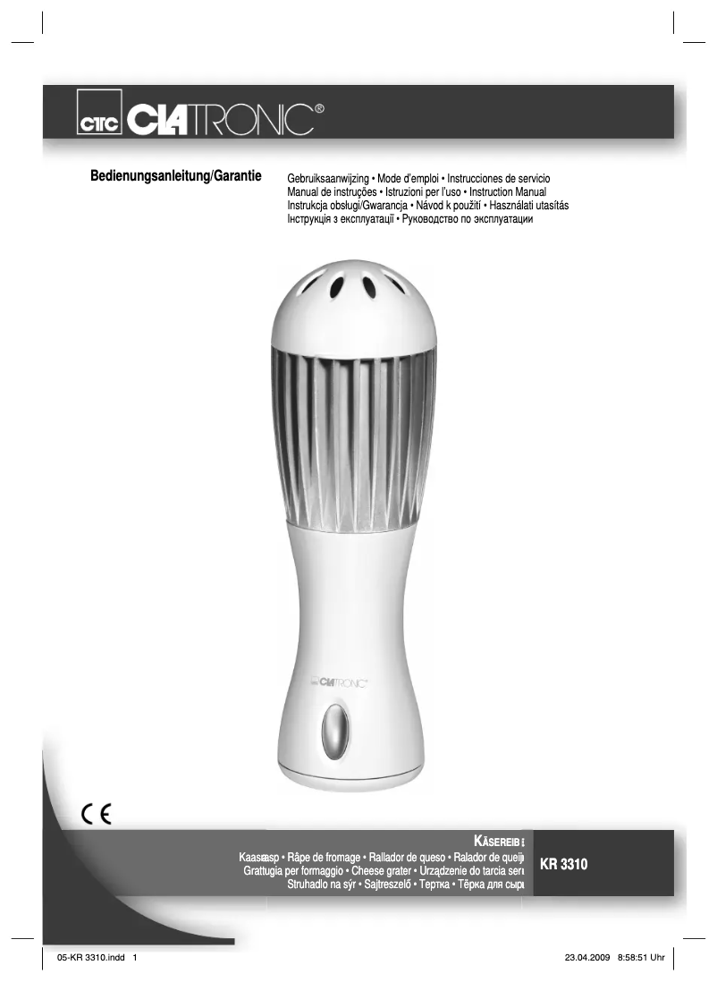 Página 1 del manual Manual de usuario Clatronic KR 3310