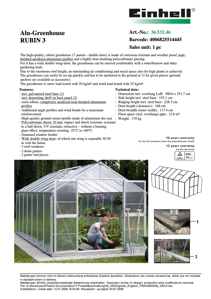 Imagen de la primera página del manual del dispositivo RUBIN 3