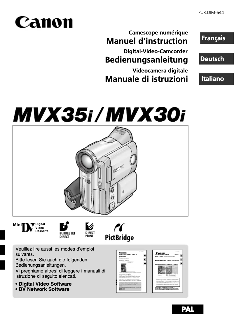 Imagen de la primera página del manual del dispositivo MVX35i