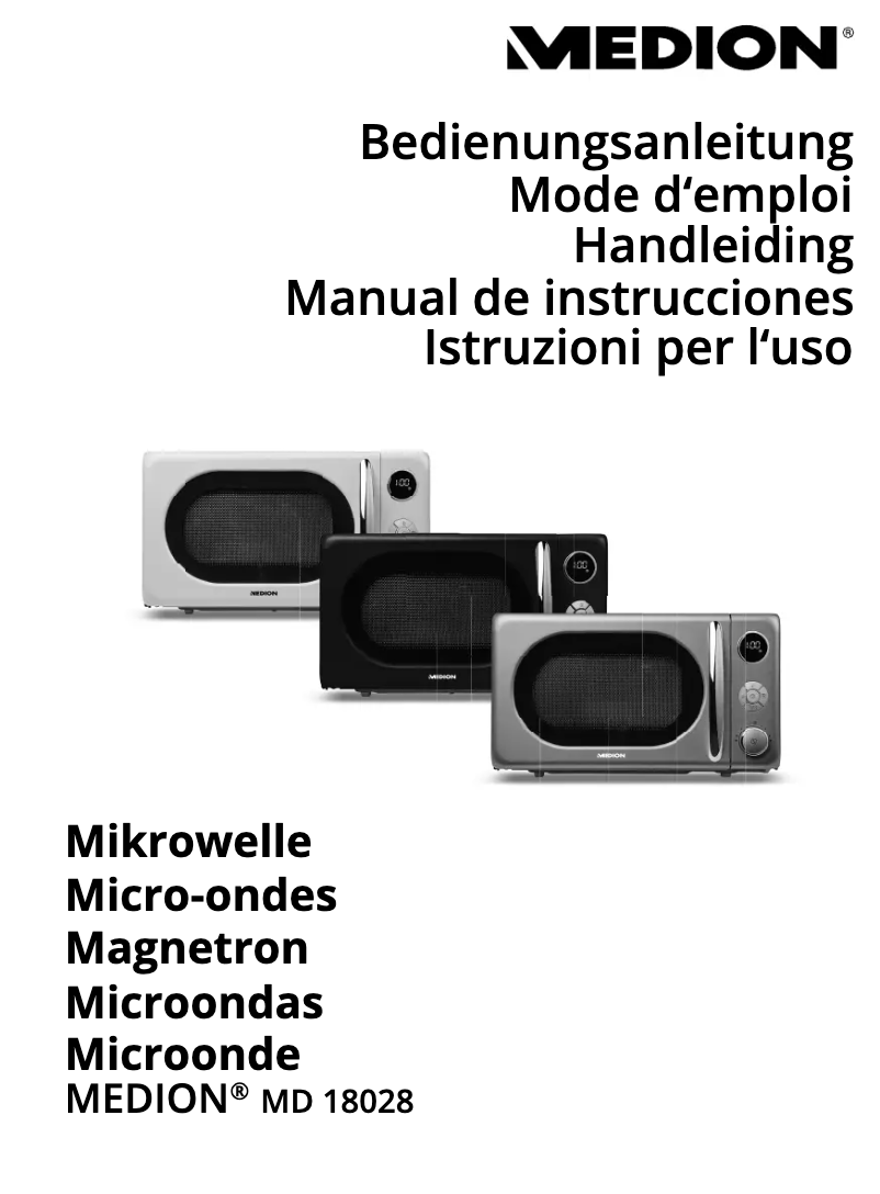 Página nº 1 - Manual de usuario Medion MD 18028