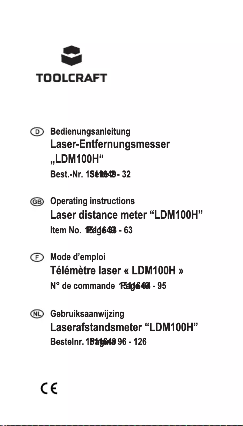 Imagen de la primera página del manual del dispositivo LDM100H