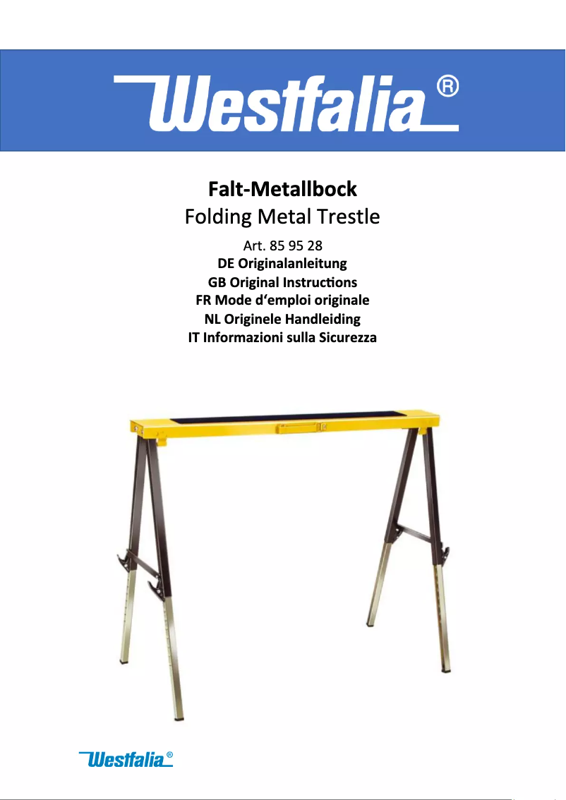 Página nº 1 - Manual de usuario Westfalia 859528