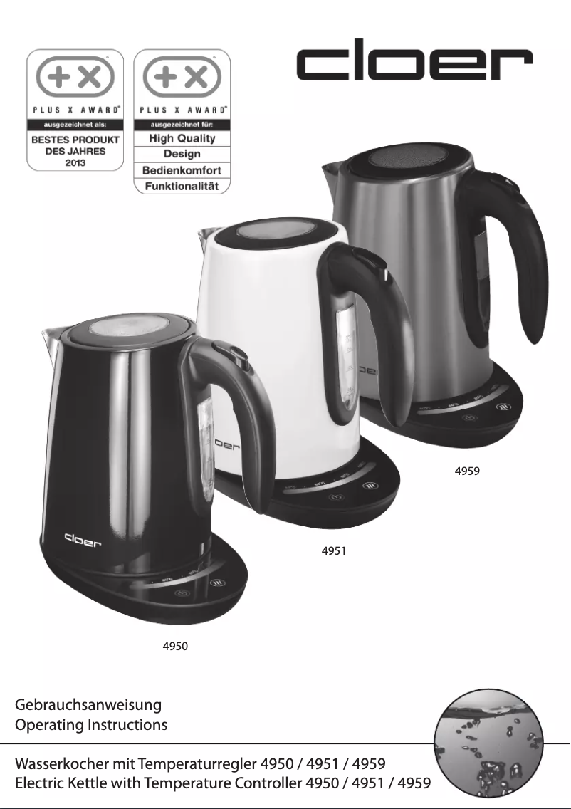 Imagen de la primera página del manual del dispositivo 4959