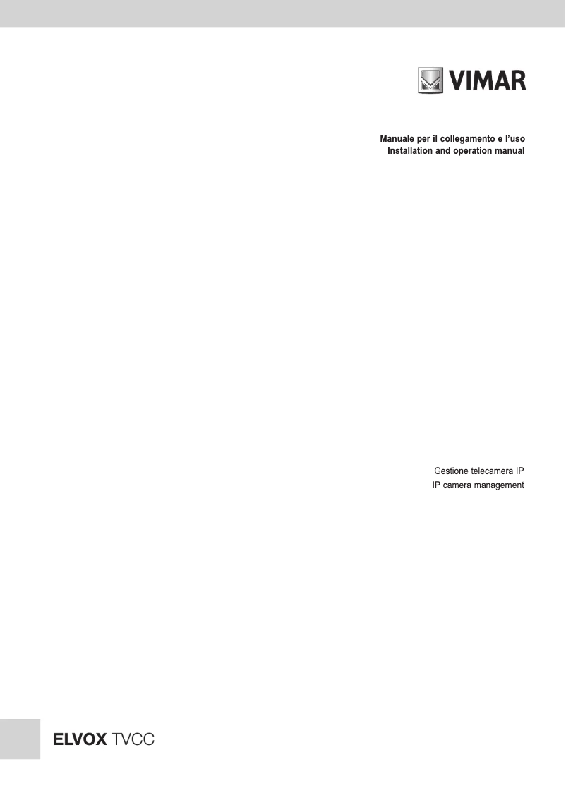 Página 1 del manual Manual de usuario Vimar ELVOX 46216.212BL