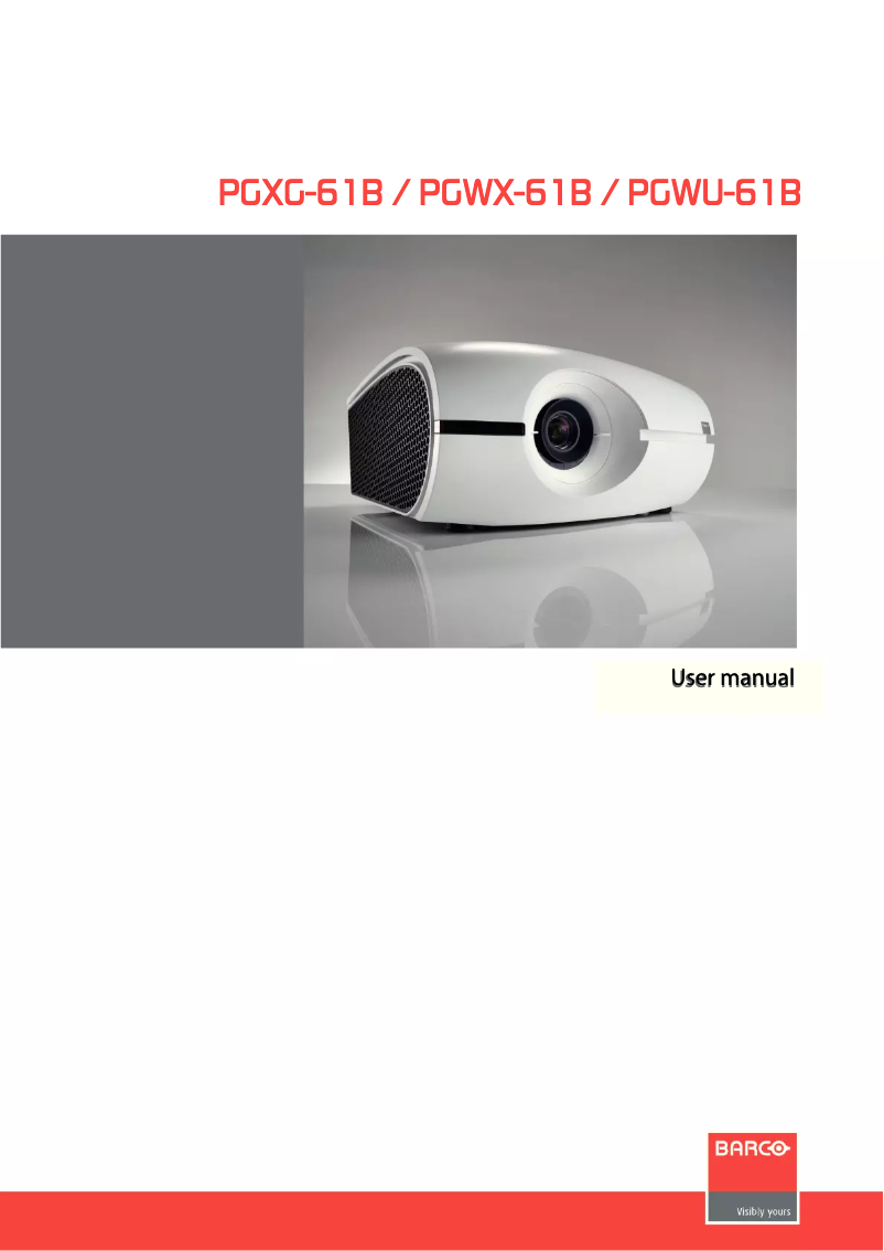 Página 1 del manual Manual de usuario Barco PGWX-61B