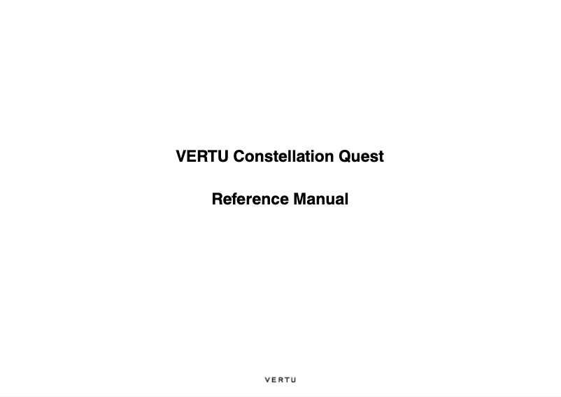 Imagen de la primera página del manual del dispositivo Constellation Quest RM-582V