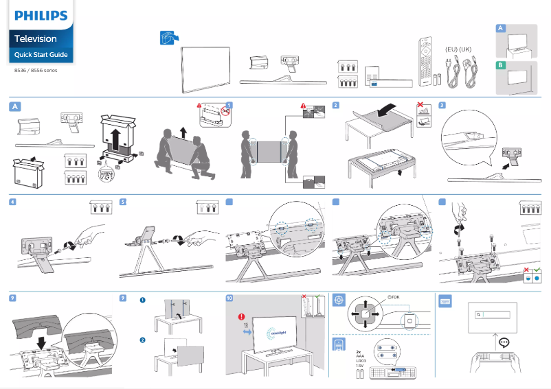 Imagen de la primera página del manual del dispositivo 65PUS8556