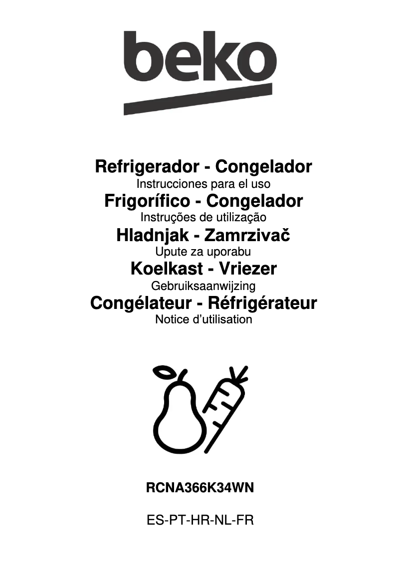 Página 1 del manual Manual de usuario Beko RCNA366K34WN
